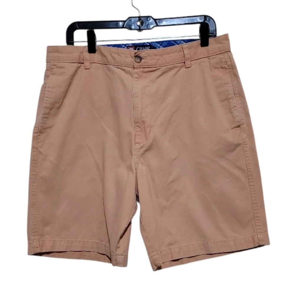 Chaps Men's Orange Flat Front Shorts Size 34